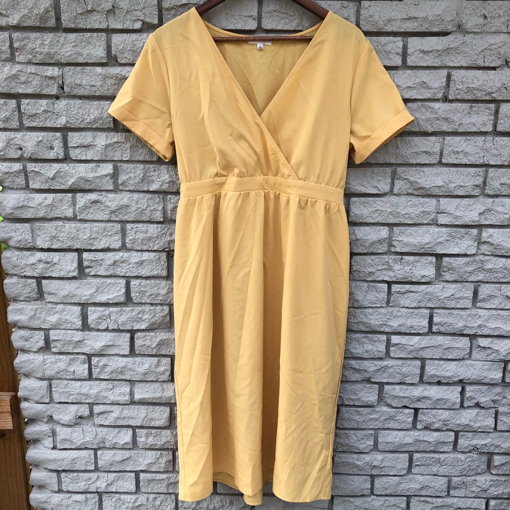 Society+Stitch Dandelion Yellow Aline Dress XL